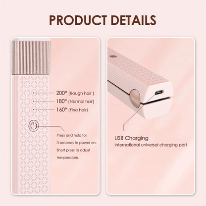 Mini Portable USB Hair Straightness & Curler